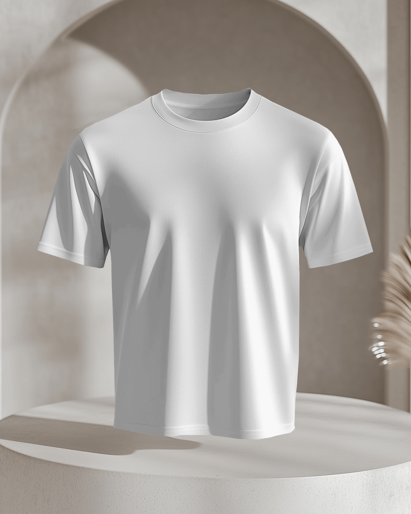 Unisex Basic Oversized T-shirt : White