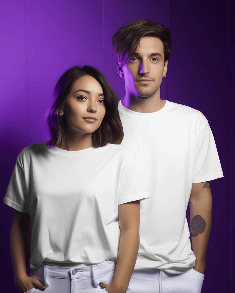 Unisex Basic Oversized T-shirt : White