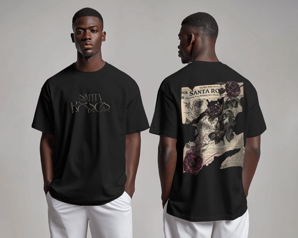Unisex Oversized T-shirt : Santa Roses
