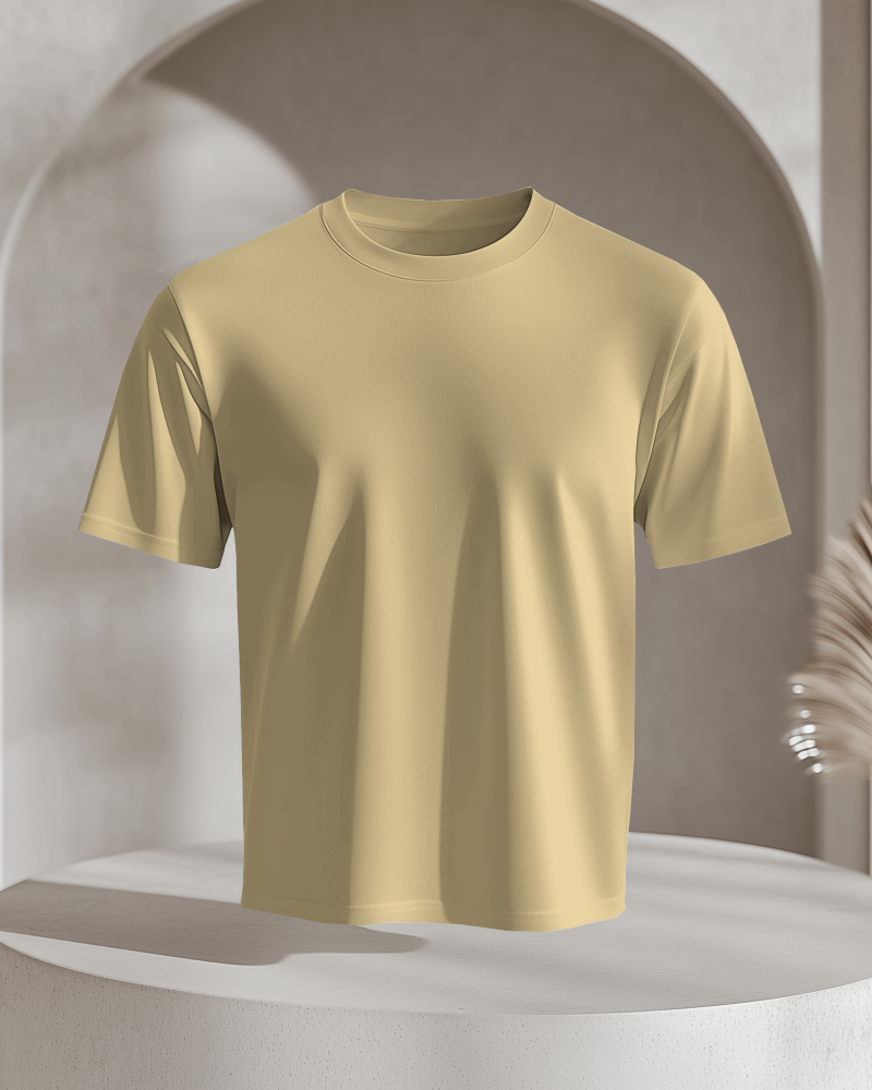 Unisex Basic Oversized T-shirt : Beige