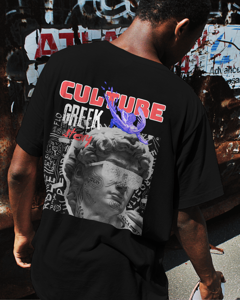 Unisex Oversized T-shirt: Greek Culture