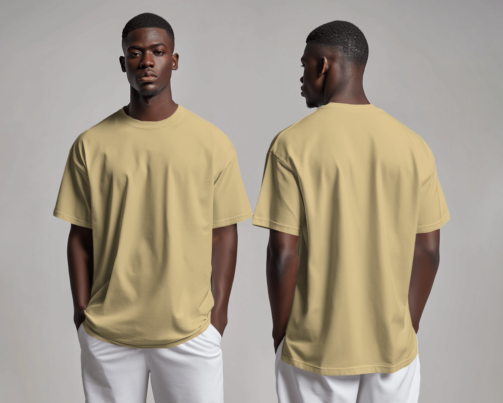 Unisex Basic Oversized T-shirt : Beige