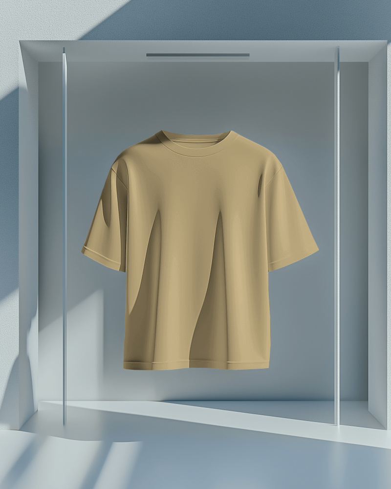 Unisex Basic Oversized T-shirt : Beige
